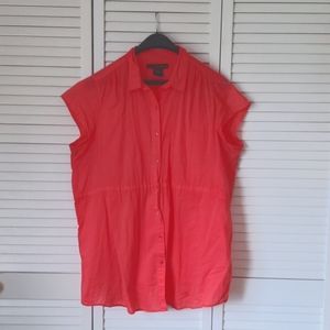 Calvin Klein tunic length cotton shirt